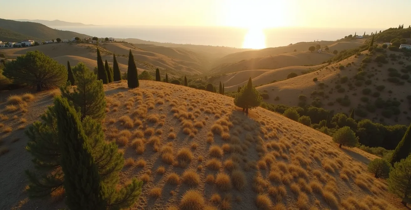 Vue aérienne d'un terrain constructible en PACA avec zones du PLU matérialisées