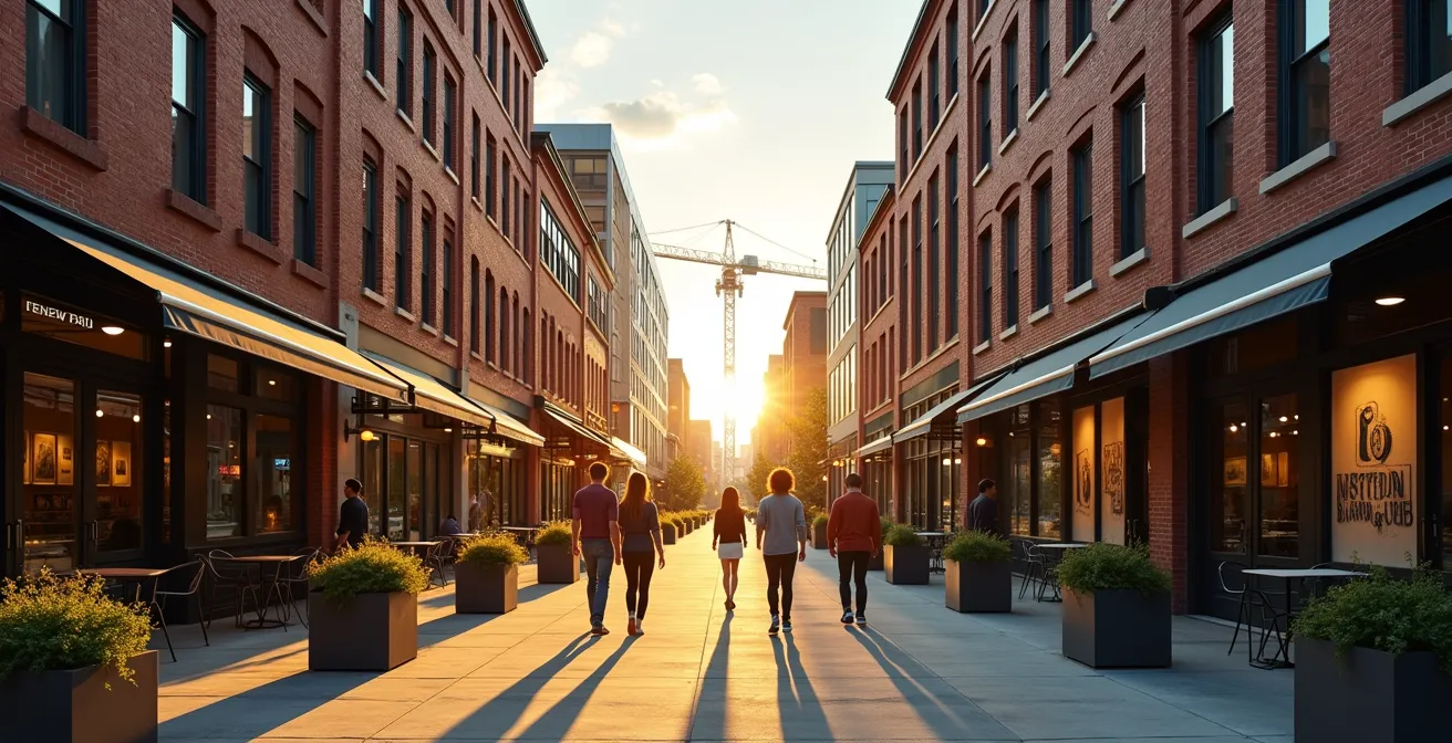 Transformation urbaine du quartier de la Belle de Mai à Marseille montrant la gentrification en cours