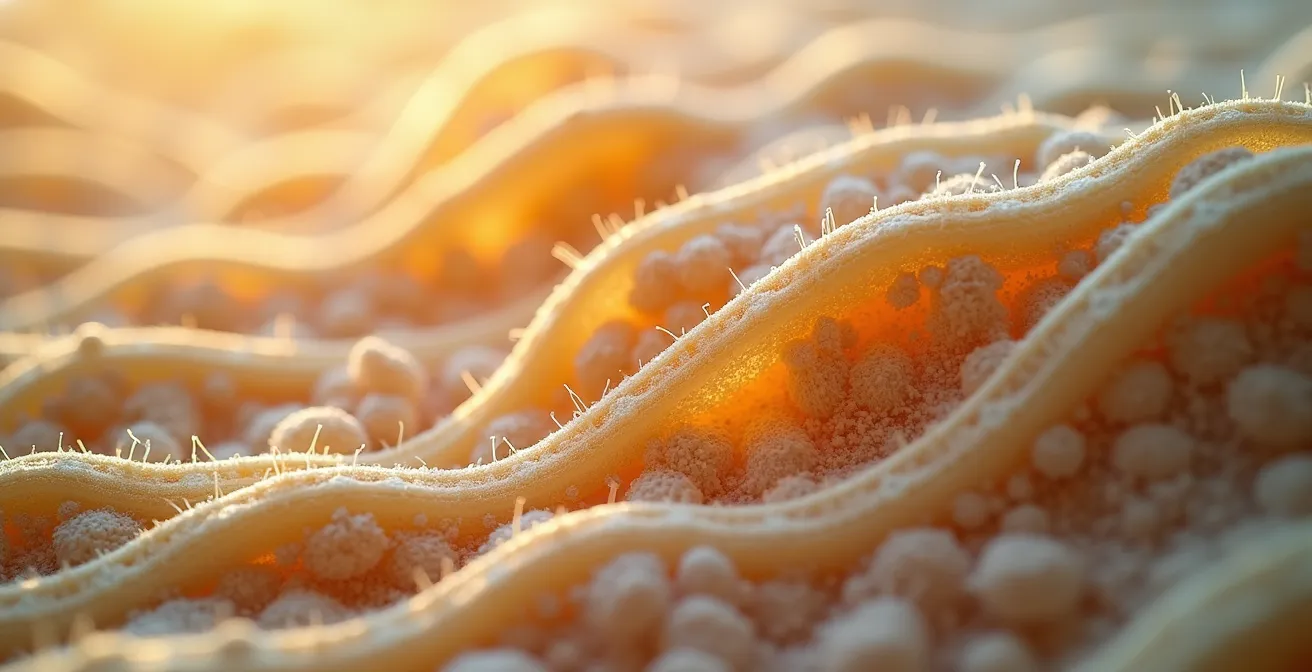 Détail macro de matériaux isolants innovants avec textures naturelles