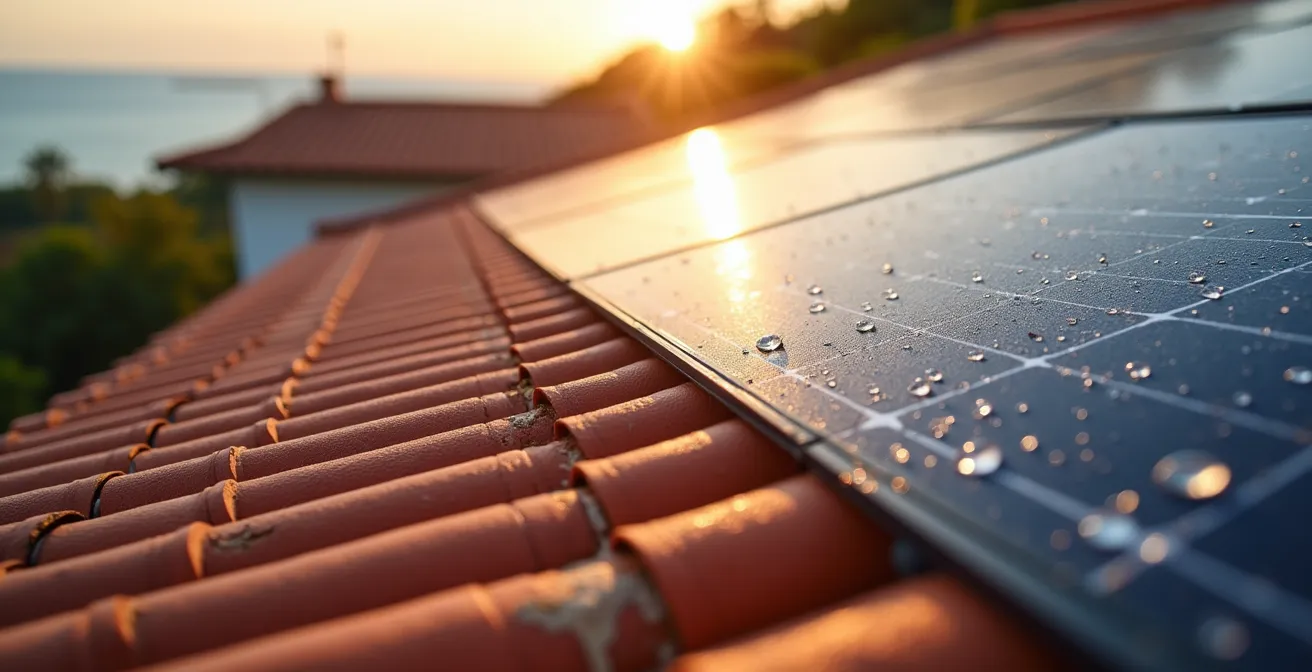 Vue aérienne d'un ensemble résidentiel moderne en bord de mer méditerranéen illustrant les options de sortie d'investissement