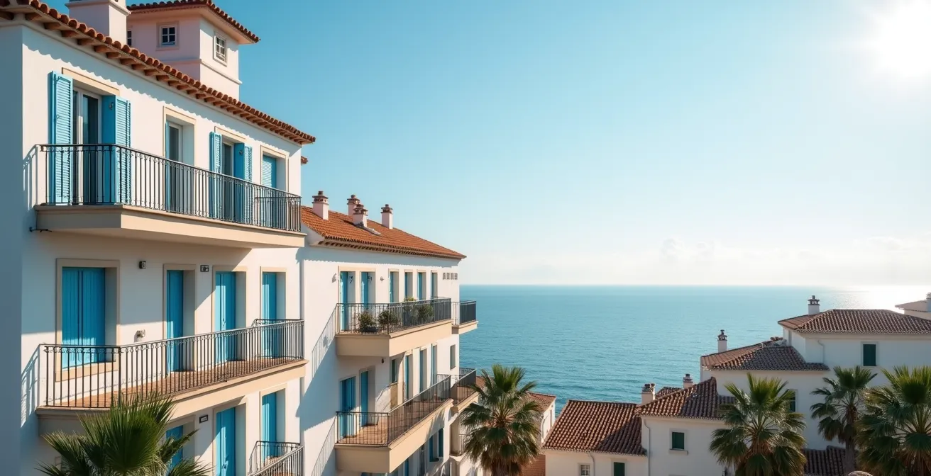 Appartements avec différentes vues sur la mer Méditerranée illustrant l'impact sur la valeur